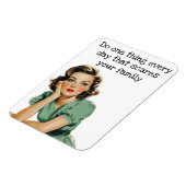 Doe elke dag een ding Retro huisvrouw Magneet (Linkerzijde)