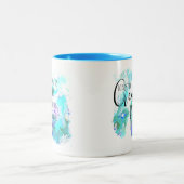 "Doe elke dag iets creatief" Tweekleurige Koffiemok (Center)