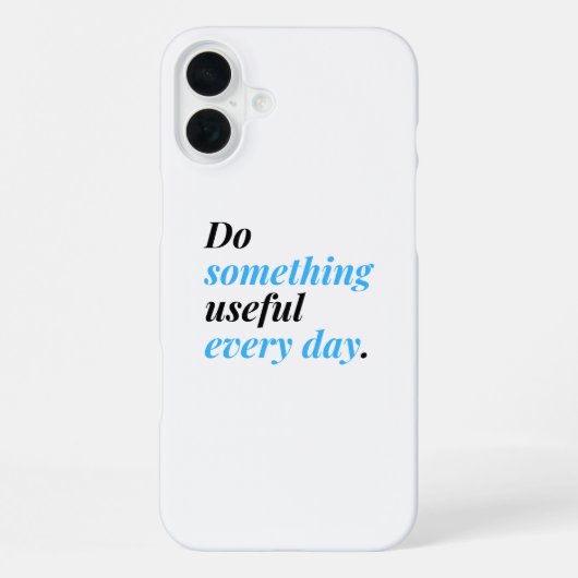 Doe elke dag iets nuttigs. iPhone hoesje (Achterkant)