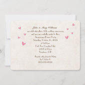 Doe en bok bij boom met gegraveerde hart jubileum kaart (Achterkant)