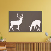 Doe en Buck Hertenpaar Woodland Forest Canvas (Insitu (Woonkamer))