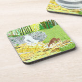 Doe en Fawn Bier Onderzetter (Linkerzijde)