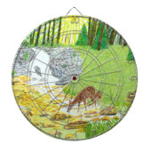 Doe en Fawn Dartbord (Voorkant)