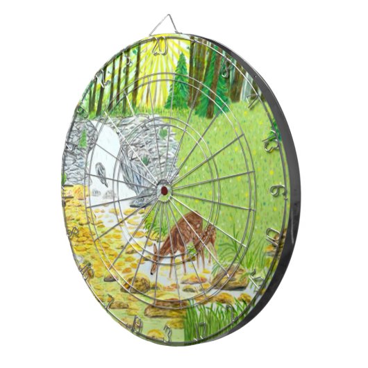 Doe en Fawn Dartbord (Voorkant Rechts)