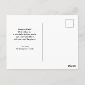 Doe en Fawn Deer in Forest Full Moon Snowfall Briefkaart (Achterkant)