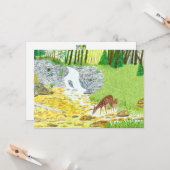 Doe en Fawn Flat Kaart (Voorkant / Achterkant in situ)