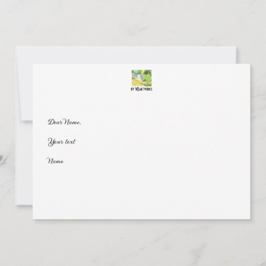 Doe en Fawn Flat Kaart (Achterkant)