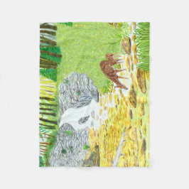 Doe en Fawn Fleece Deken