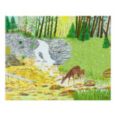 Doe en Fawn Glossy Perfect Poster (Voorkant)