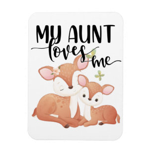 Doe en Fawn Mijn tante houdt van me Magneet