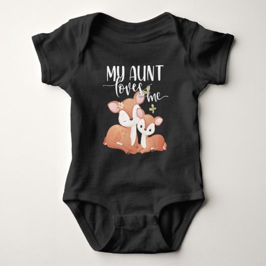 Doe en Fawn Mijn tante houdt van me Romper (Voorkant)