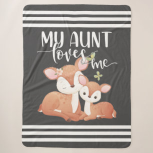 Doe en Fawn Mijn tante houdt van me Sherpa Deken