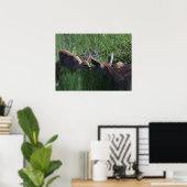 Doe en fawn papier afdrukken poster (Thuiskantoor)