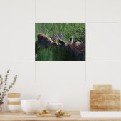 Doe en fawn papier afdrukken poster (Keuken)
