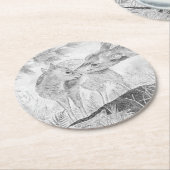 Doe en Fawn Ronde Kartonnen Onderzetter (Gebogen)