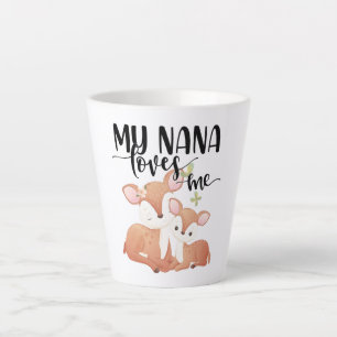 Doe en hertenjong Mijn oma houdt van mij Latte Mok