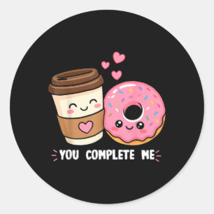 Doe En Koffie Maakt Mij Compleet Deeg Eten Liefheb Ronde Sticker