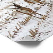 Doe en ondergronds in een sneeuwveld II Poster (Hoek)