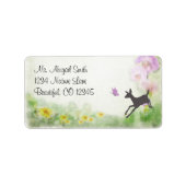  Doe en Vlinder Deer Adreslabel Etiket (Voorkant)