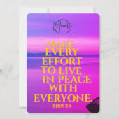 "Doe er alles aan om in vrede te leven met Kaart (Voorkant)