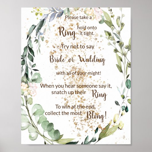 Doe Er Een Ring Om Kruiden Shower Spel Bord Poster (Voorkant)