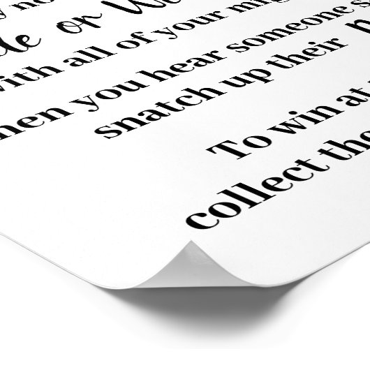 Doe er een ring om Marsala Shower Game Bord Poster (Hoek)