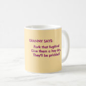 Doe er een vork in! Fuchsia reeks Koffiemok (Voorkant rechts)