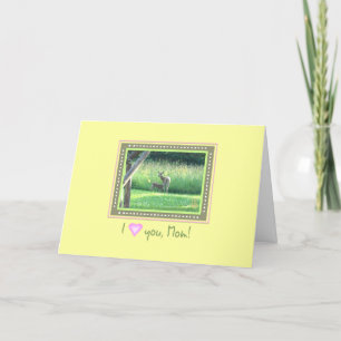 Doe & Fawn I (hart) Moederdag Kaart