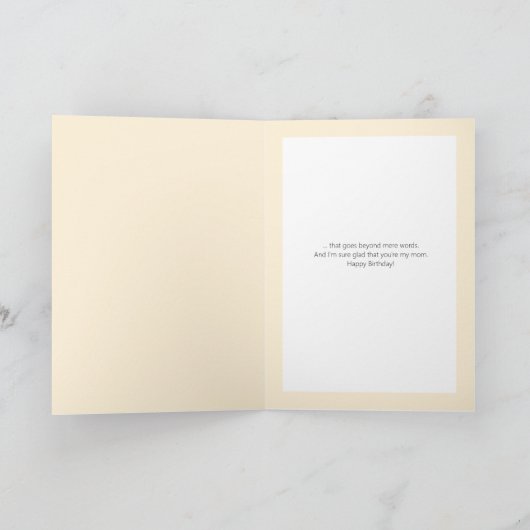 Doe & Fawn "impressionist" moeder verjaardag Kaart (Binnen)