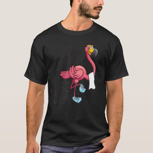 Doe geen Beenendag met Flamingo Fitness Gym Worko T-shirt (Voorkant)