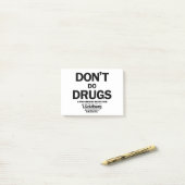 Doe geen drugs zoals je op Bernard Summer ziet Post-it® Notes (Op bureau)