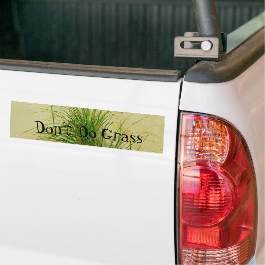Doe geen grass Bumpersticker (Op Truck)