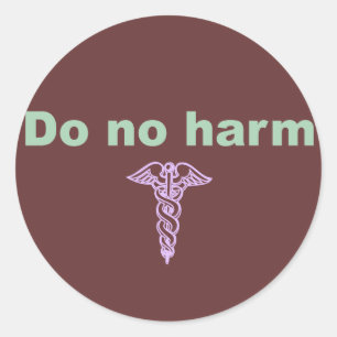 Doe geen Harm Ronde Sticker