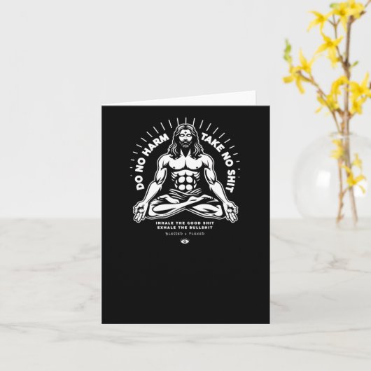 Doe geen Harm Sticker Kaart (Gele Bloem)