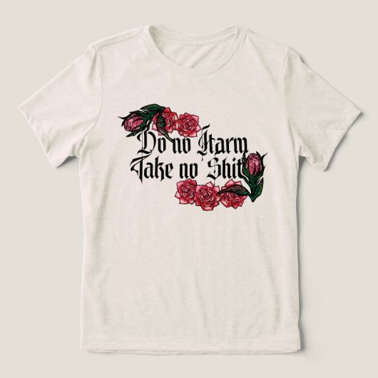Doe geen Harm Tri-Blend Shirt (Design voorkant)