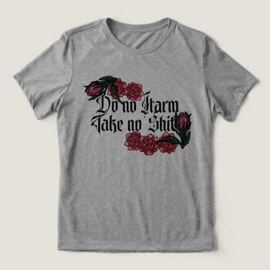 Doe geen Harm Tri-Blend Shirt (Design voorkant)