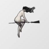 Doe geen kwaad heks en bezem heks raamsticker (Vel)