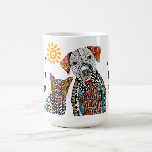 Doe geen Mok met Dog en Cat (Center)