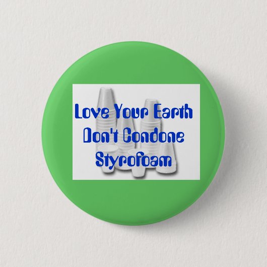 Doe geen piepschuim ronde button 5,7 cm (Voorkant)