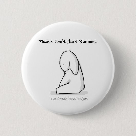 Doe geen pijn aan bunnies. ronde button 5,7 cm (Voorkant)
