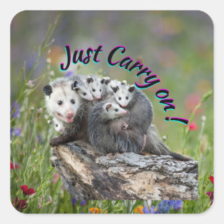 Doe gewoon door! vierkante sticker