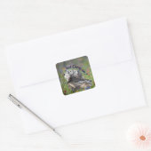 Doe gewoon door! vierkante sticker (Envelop)