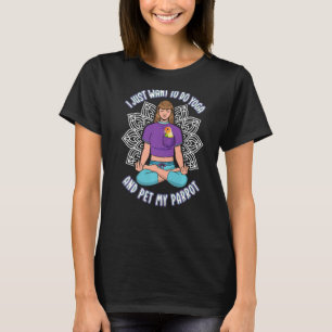 Doe gewoon Yoga en Pet Parrots I Green Cheek Pinea T-shirt