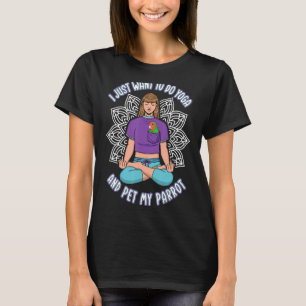 Doe gewoon Yoga & Pet Parrots I Rosy-face Green Lo T-shirt