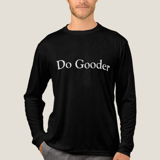 Doe-Goed Long-sleeve Tri-Blend Shirt (Voorkant volledig)