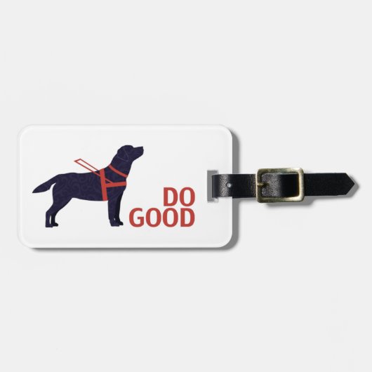Doe goed - Service Dog - Black Lab Bagagelabel (Voorkant horizontaal)