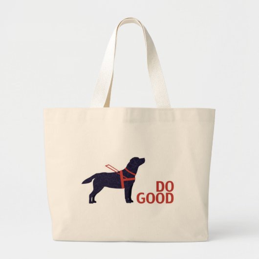 Doe goed - Service Dog - Black Lab Grote Tote Bag (Voorkant)