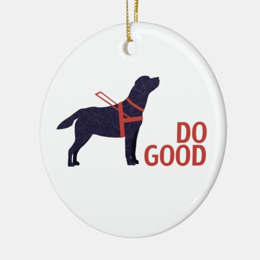 Doe goed - Service Dog - Black Lab Keramisch Ornament (Links)