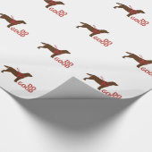 Doe goed - Service Dog - Chocolate Lab Cadeaupapier (Hoek)