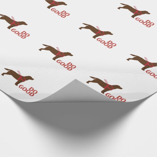 Doe goed - Service Dog - Chocolate Lab Cadeaupapier (Hoek)